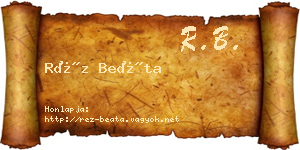Réz Beáta névjegykártya